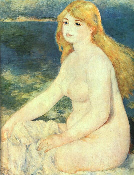 Pierre Renoir Blond Bather oil painting picture